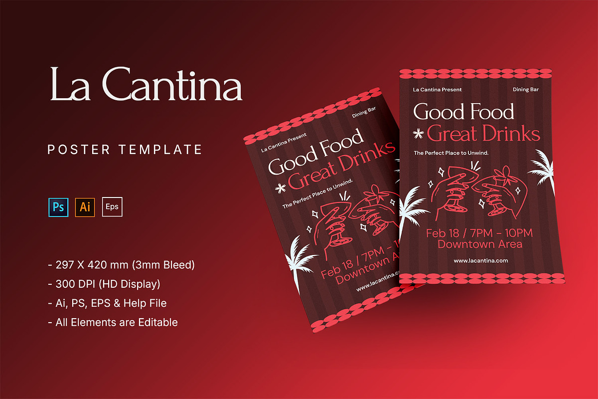 La Cantina - Poster, a Poster Template by StreaksideStd (Photo 1 of 3)