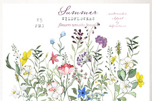 Wildflowers Summer Watercolors