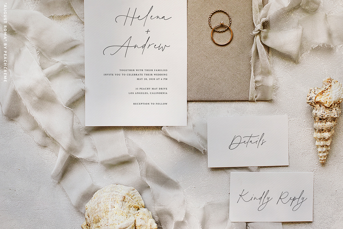 August Roma // Script Font, a Handwritten Font by PeachCreme (Photo 4 of 10)