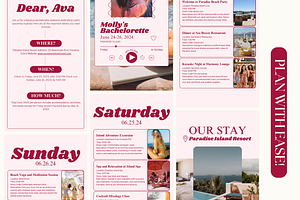 Pink Digital Bachelorette Itinerary