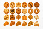 Watercolor Fall Drink and Desserts, an Illustration by Nicolle's Colorful Art (Thumbnail 5 of 7)