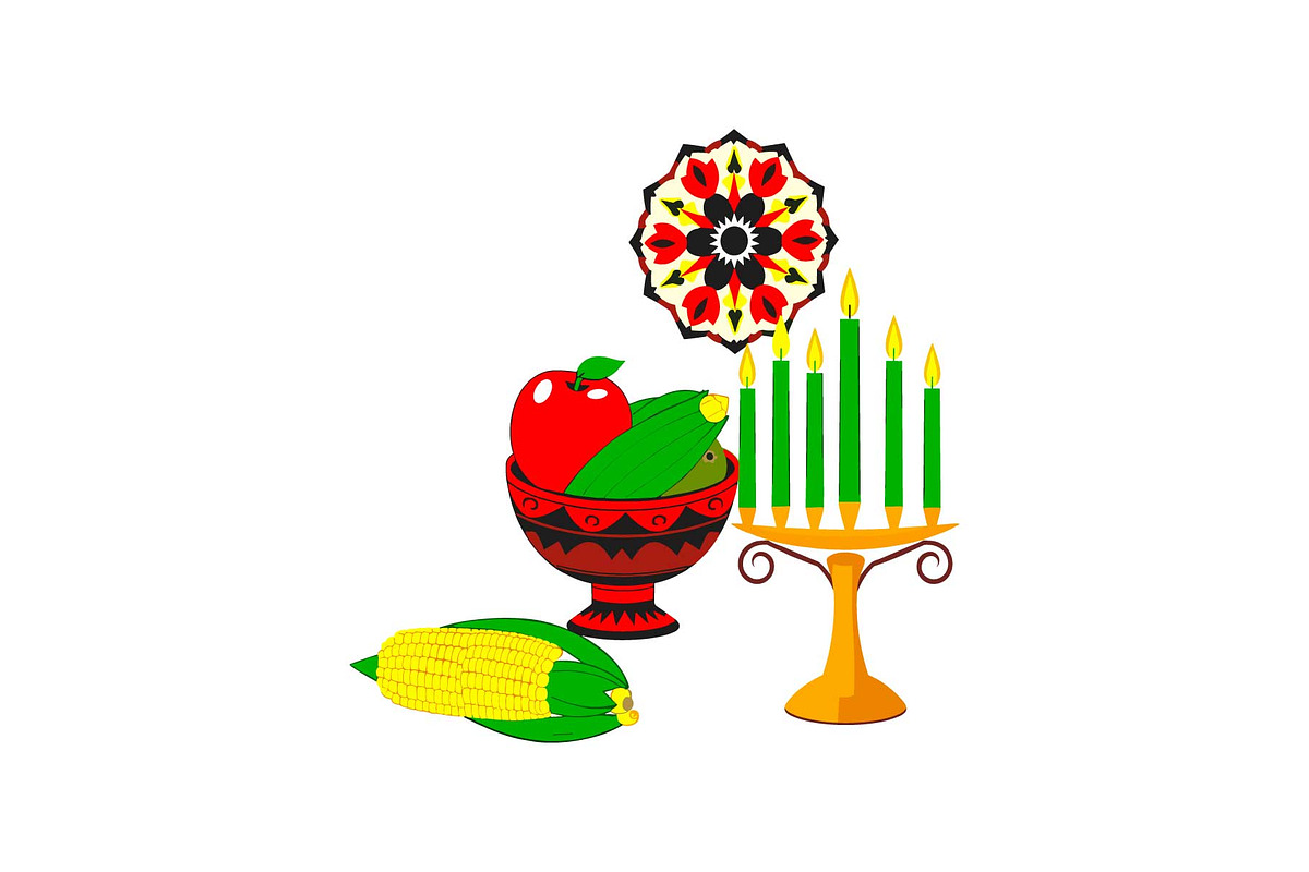 Festive Kwanzaa & Hanukkah Icon Set, an Object Graphic by yasushie (Photo 10 of 16)