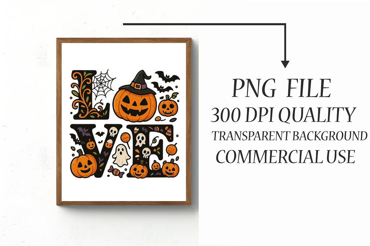 Love Halloween, Pumpkin With Witch H, a Graphic by Libby Wishes (Photo 2 of 4)