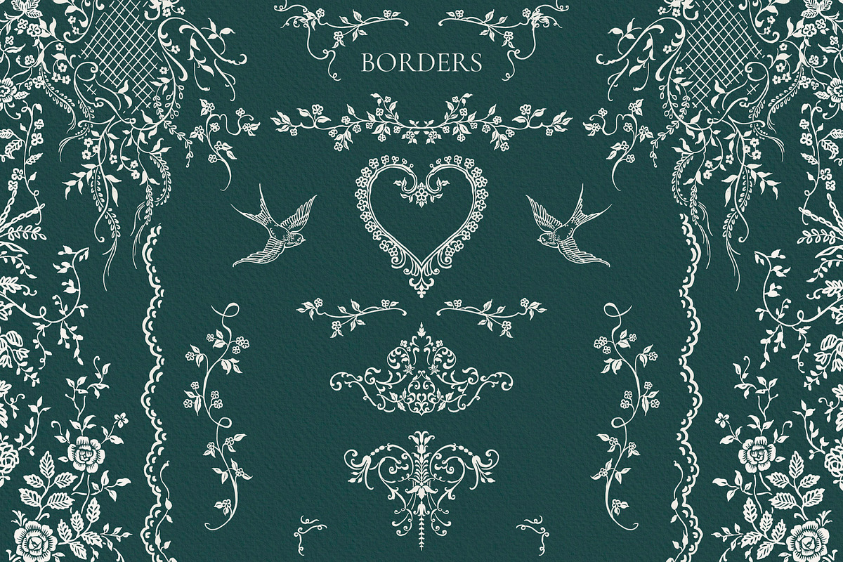 Ivory Lace Vintage Wedding Frames, a Decorative Illustration by Ekaproeka (Photo 3 of 9)