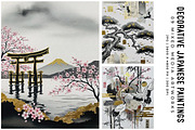 Decorative Japanese Paintings, a Decorative Illustration by Digital Art Creations (Thumbnail 1 of 7)