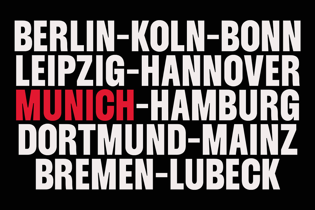 Munich - Condensed Font, a Sans Serif Font by Viswell (Photo 4 of 9)