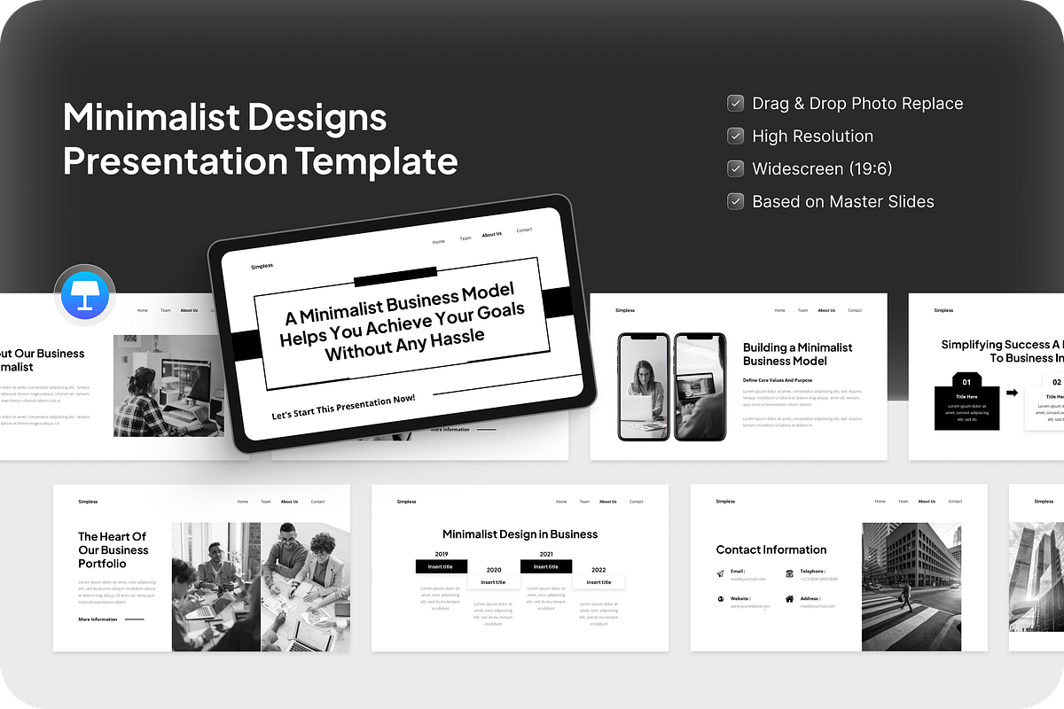 Minimalist Designs Keynote, a Presentation Template by Annora Studio (Photo 1 of 5)