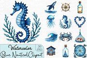 Blue Nautical Sublimation Clipart, an Illustration by CrexoraLab (Thumbnail 1 of 4)