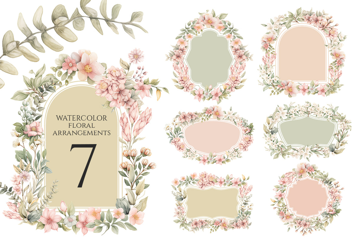 Watercolor Happy Easter Collection, a Decorative Illustration by Evgeniia (Photo 10 of 17)