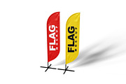 Standing Flag Mockup, a Mockup by mockupbuys (Thumbnail 5 of 5)