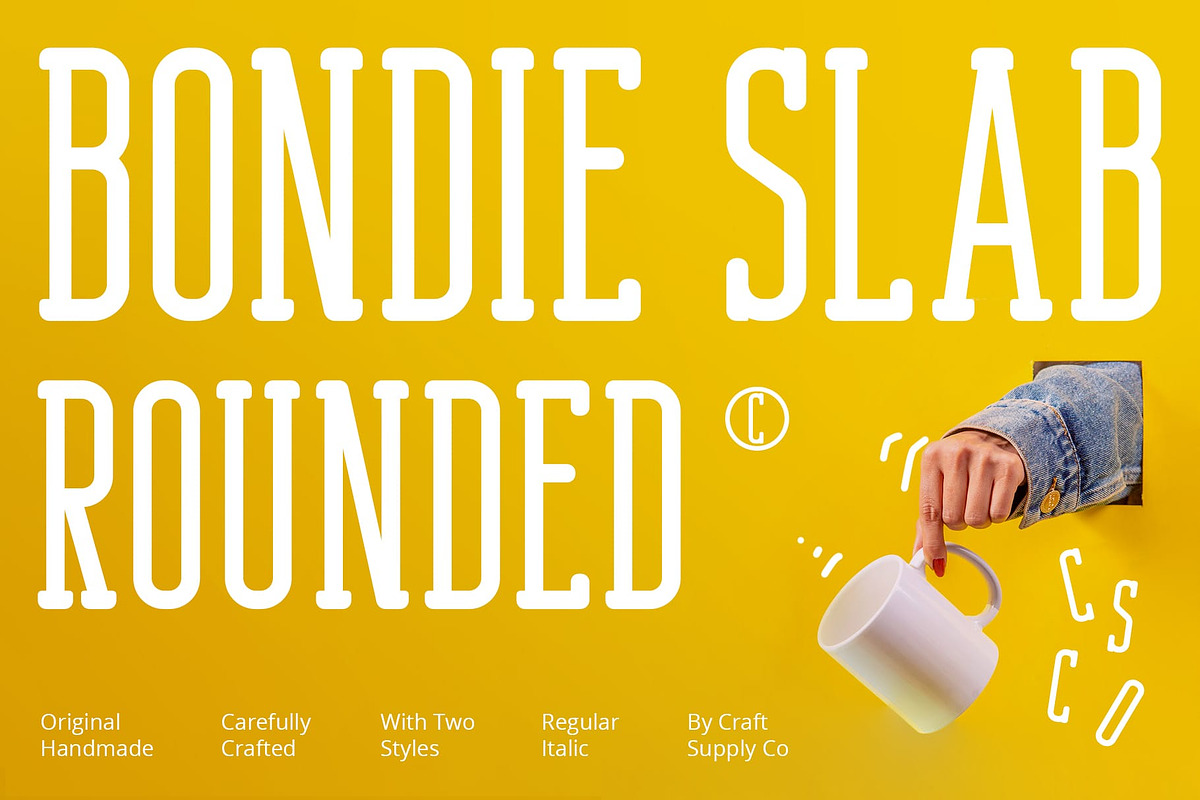 Bondie Slab Rounded, a Slab Serif Font by Craft Supply Co. (Photo 1 of 8)