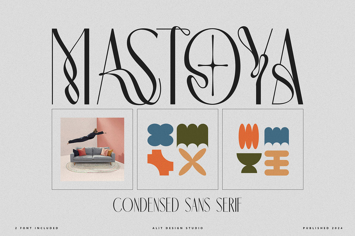 Mastoya Typeface, a Sans Serif Font by alit design (Photo 1 of 20)