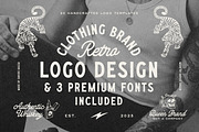 20 Retro Apparel Logos + Extra, an Education Illustration by Davide Bassu (Thumbnail 1 of 16)