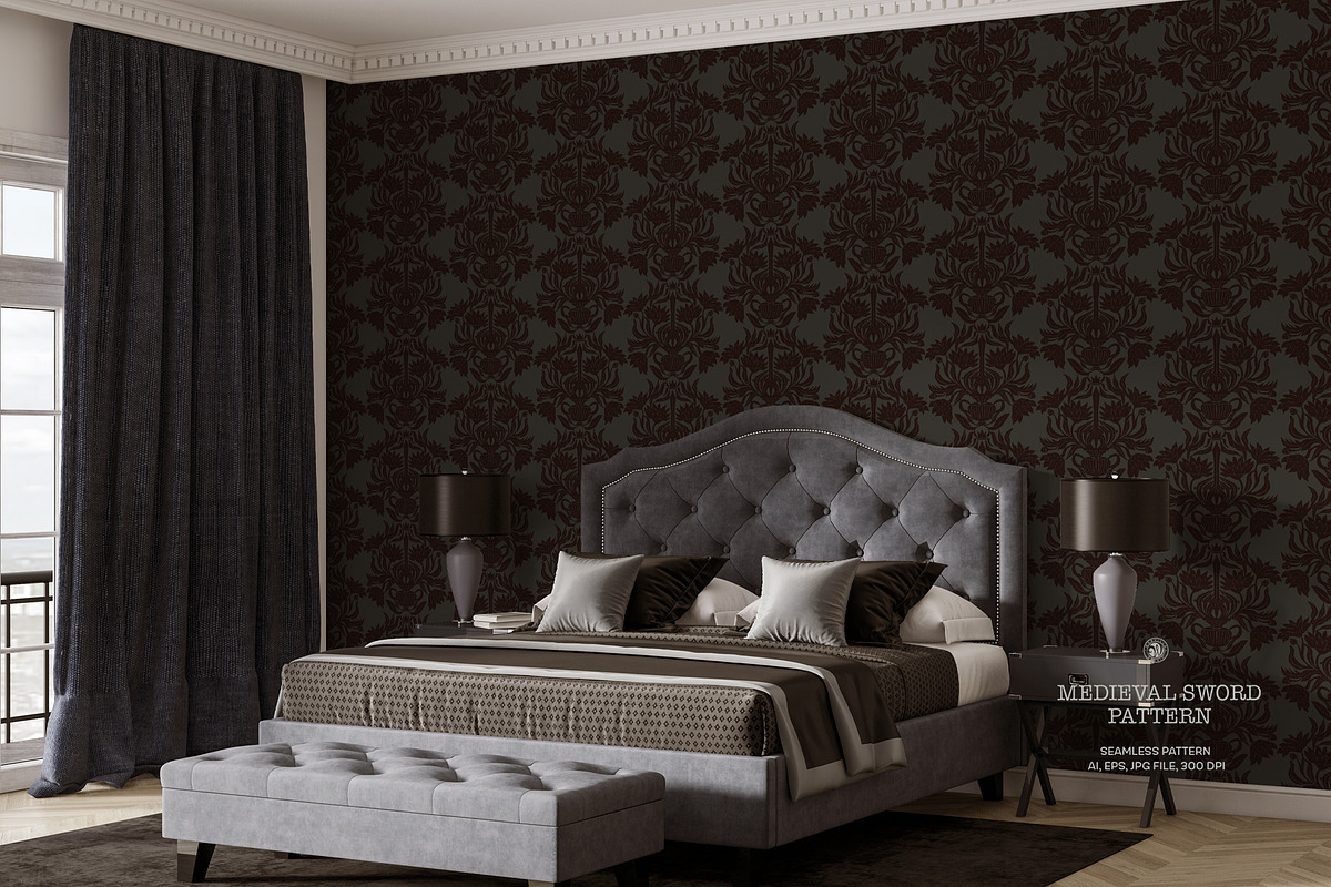 Medieval Sword Wallpaper, a Wallpaper Graphic by Bloomart Studio (Photo 5 of 6)