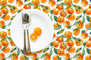 Watercolor Mandarin Fruits Vol. 1, a Food Illustration by Olga Begak Art & Design (Thumbnail 6 of 10)