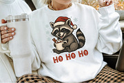 Ho Ho Ho Raccoon Png, Christmas Racc, an Illustration by Sublimation Artist (Thumbnail 6 of 9)