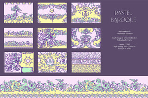 Pastel Baroque Seamless Pattern