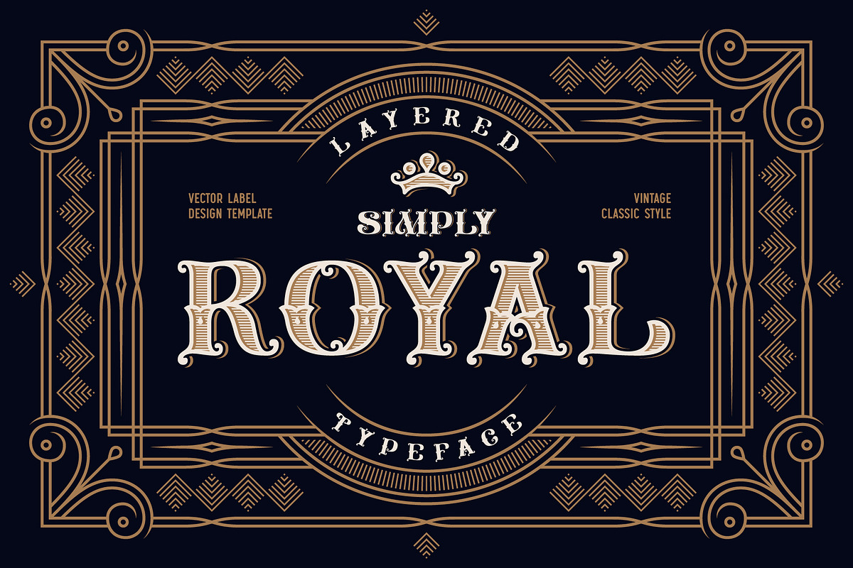 Simply Royal. Font and Template., a Serif Font by Gleb Guralnyk (Photo 1 of 5)