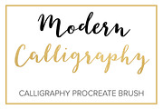 Modern Calligraphy Procreate Brush, a Brush Add-On by sarahtypes (Thumbnail 2 of 2)