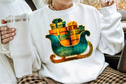 Christmas Santa Claus Sleigh PNG, an Illustration by Sublimation Artist (Thumbnail 6 of 9)