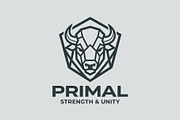Primal Bull Mascot Cartoon Logo, an Animal Illustration by Cekal_std (Thumbnail 3 of 3)