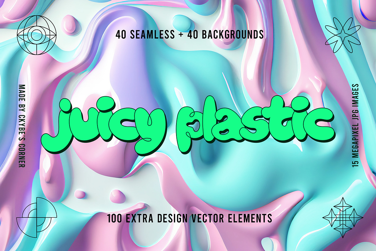 Juicy Plastic - Seamless & Melted, a Texture Graphic by Ckybe's Corner (Photo 1 of 8)