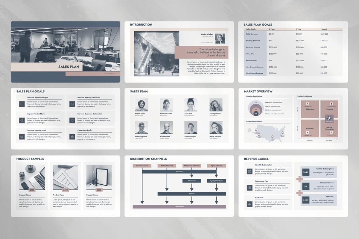 Sales Plan: PowerPoint, GSlides, Key, a Presentation Template by JetzTemplates (Photo 2 of 5)