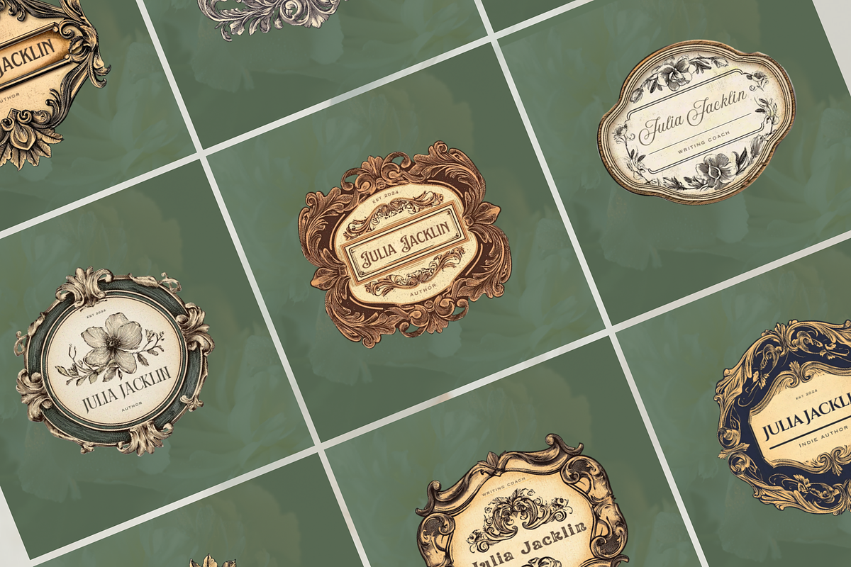 Vintage logo template for authors, a Branding & Logo Template by Petite Zakka Boutique (Photo 2 of 7)