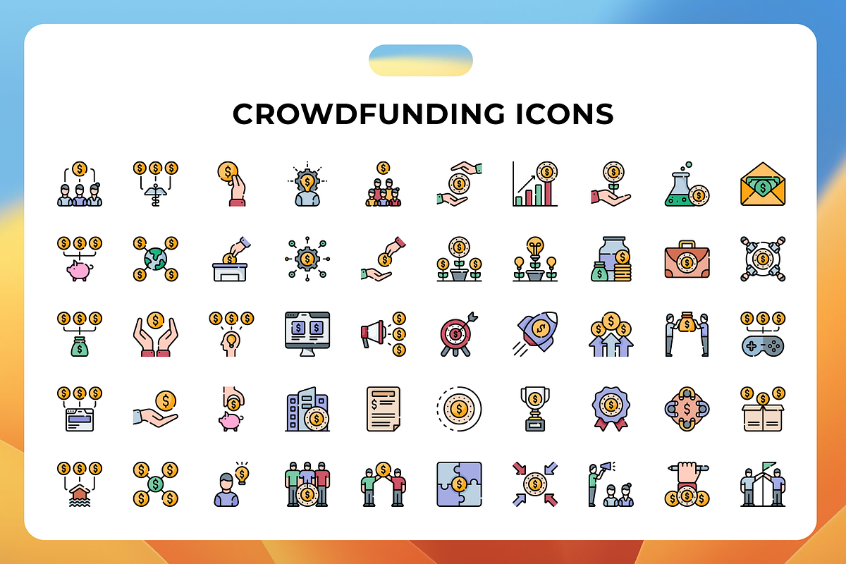 Crowdfunding Icons, a Duotone Icon by Wencory (Photo 1 of 3)