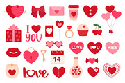 Valentine's day clipart, an Illustration by IrinaShishkova (Thumbnail 2 of 7)