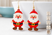 Santa Claus Earrings Laser Cut SVG, an Object Graphic by Canvas Craft (Thumbnail 1 of 4)