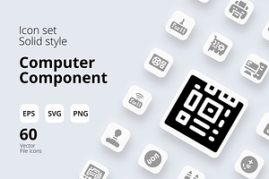 Computer Component Simple Solid Icon, a Solid Icon by TRDesignCreativeStud