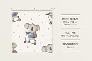Koala in a blue t-shirt, a Pattern Graphic by Olena Kuznietsova (Thumbnail 4 of 10)