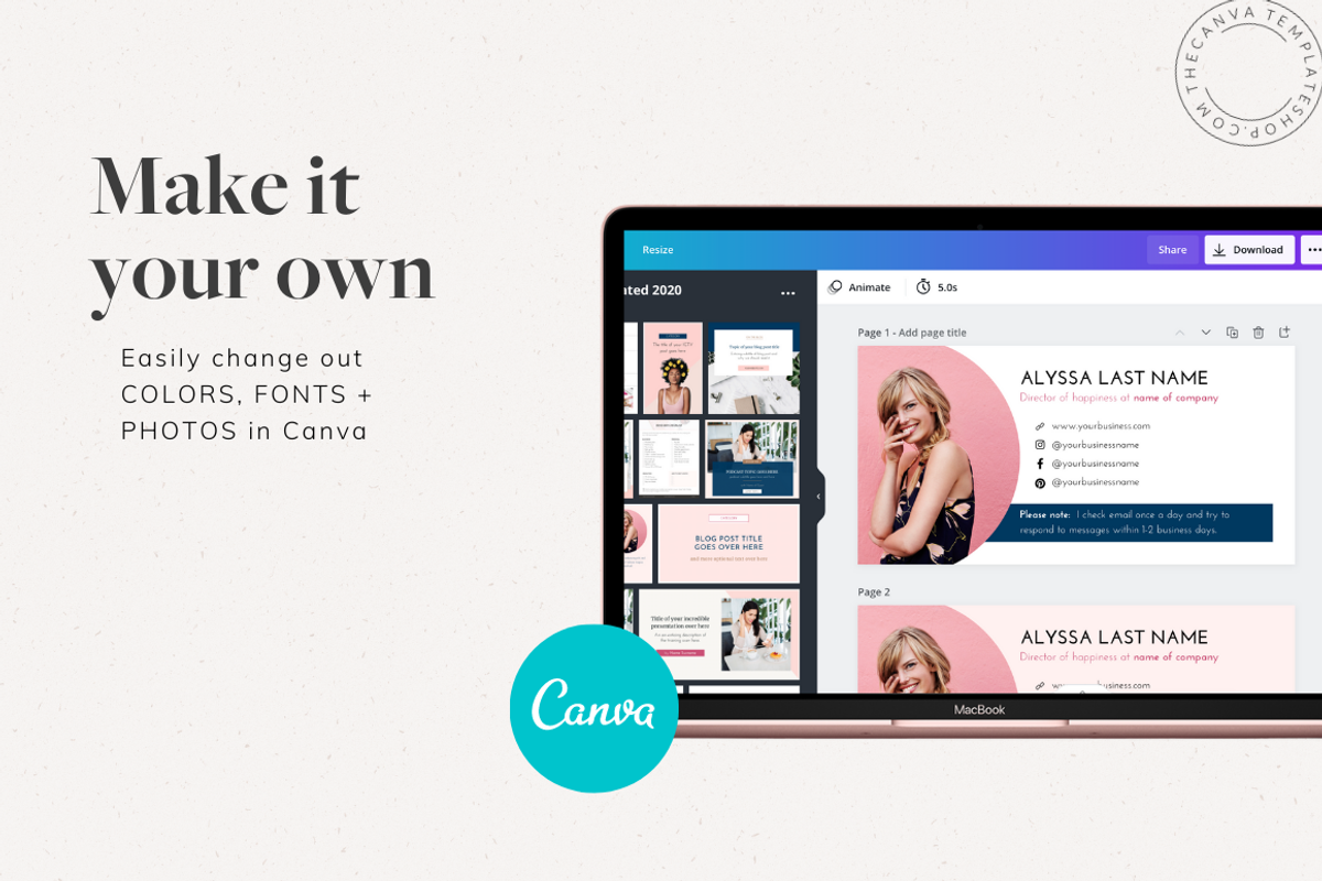 Alyssa Email Signature Template, a Templates & Theme by The Canva Template Shop (Photo 4 of 4)