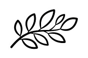 Botanical Leaf Silhouette Bundle, an Illustration by Creativeshirt (Thumbnail 40 of 51)