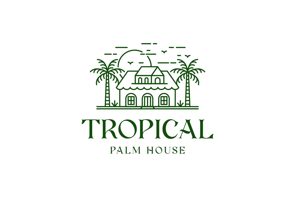 Tropical Palm House Island Logo, a Branding & Logo Template by Buqancreative (Photo 1 of 2)