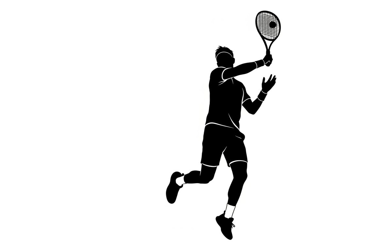 A dynamic Tennis Player Silhouettes, an Illustration by Amazin_art (Photo 17 of 31)