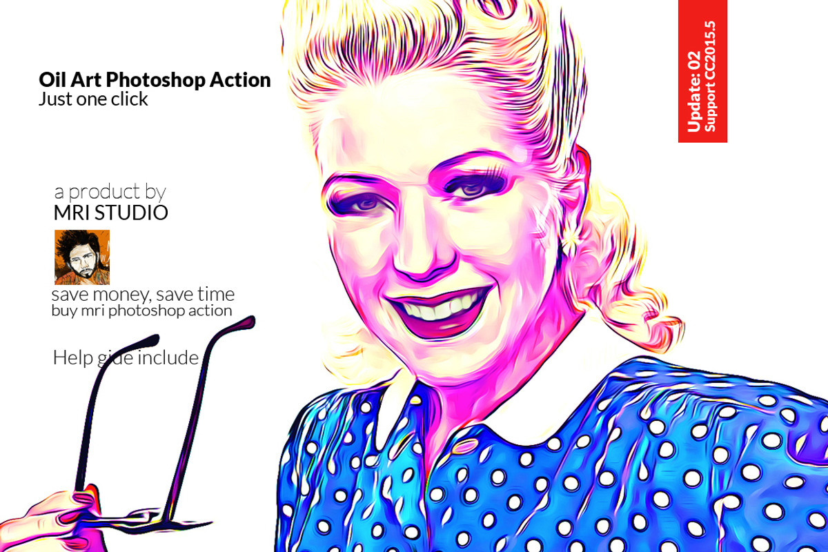 Oil Art Photoshop Action, an Action Add-On by MRI STUDIO (Photo 1 of 4)