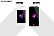 All iPhone Flat Vector MockUp, an iPhone Mockup by Alex_Yanko (Thumbnail 5 of 8)