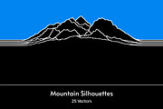 Mountain Silhouettes – 25 Vectors, a Graphic by MarkSupply (Thumbnail 1 of 4)