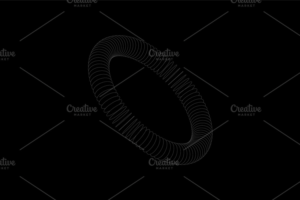 WIREFRAME GEOMETRIC ELEMENTS, an Object Graphic by BonkiStudio (Photo 5 of 11)