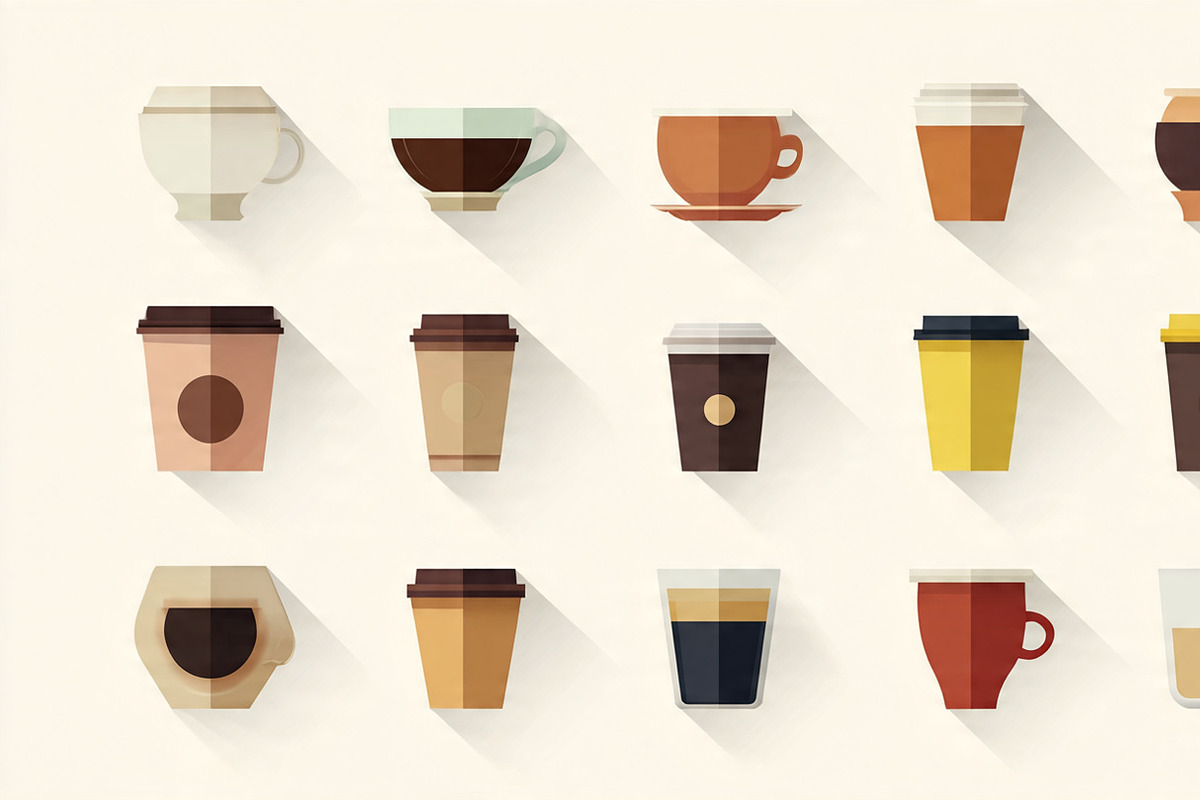 30 EPS. Coffee Cup Vector Icons, an Object Graphic by adenpinkstore (Photo 12 of 15)