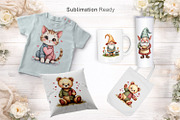 Patchwork Watercolor Animal & Gnomes, an Illustration by Artnoy (Thumbnail 6 of 8)