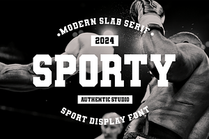 Sporty Varsity Font, a Slab Serif Font by Authentic Studio