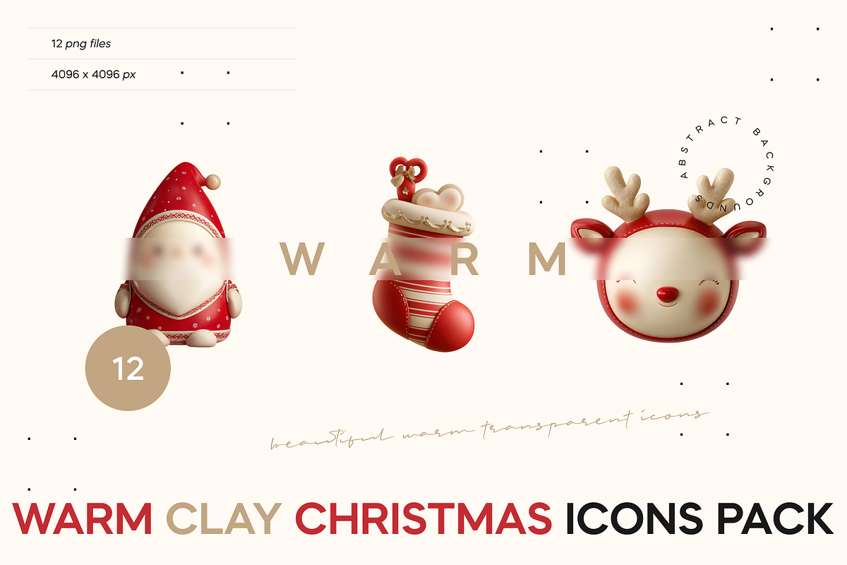 Warm Clay Christmas Icons Pack, a Solid Icon by Lumeno (Photo 1 of 6)