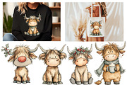 Christmas Highland Cow, an Illustration by Designworld (Thumbnail 5 of 6)