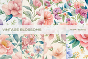 Vintage Blossoms - Floral Patterns, a Pattern Graphic by LuOtero (Thumbnail 5 of 6)