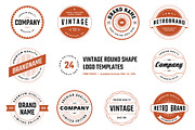 24 Vintage Round Logo Templates, a Branding & Logo Template by MaryArt (Thumbnail 1 of 8)