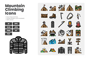 Mountain Climbing Colored Icon Pack, a Duotone Icon by erifqizeicon (Thumbnail 1 of 3)