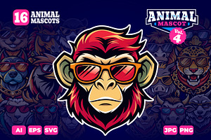 Animal Mascot Logo Illustration 4, an Illustration by Riswan Ratta